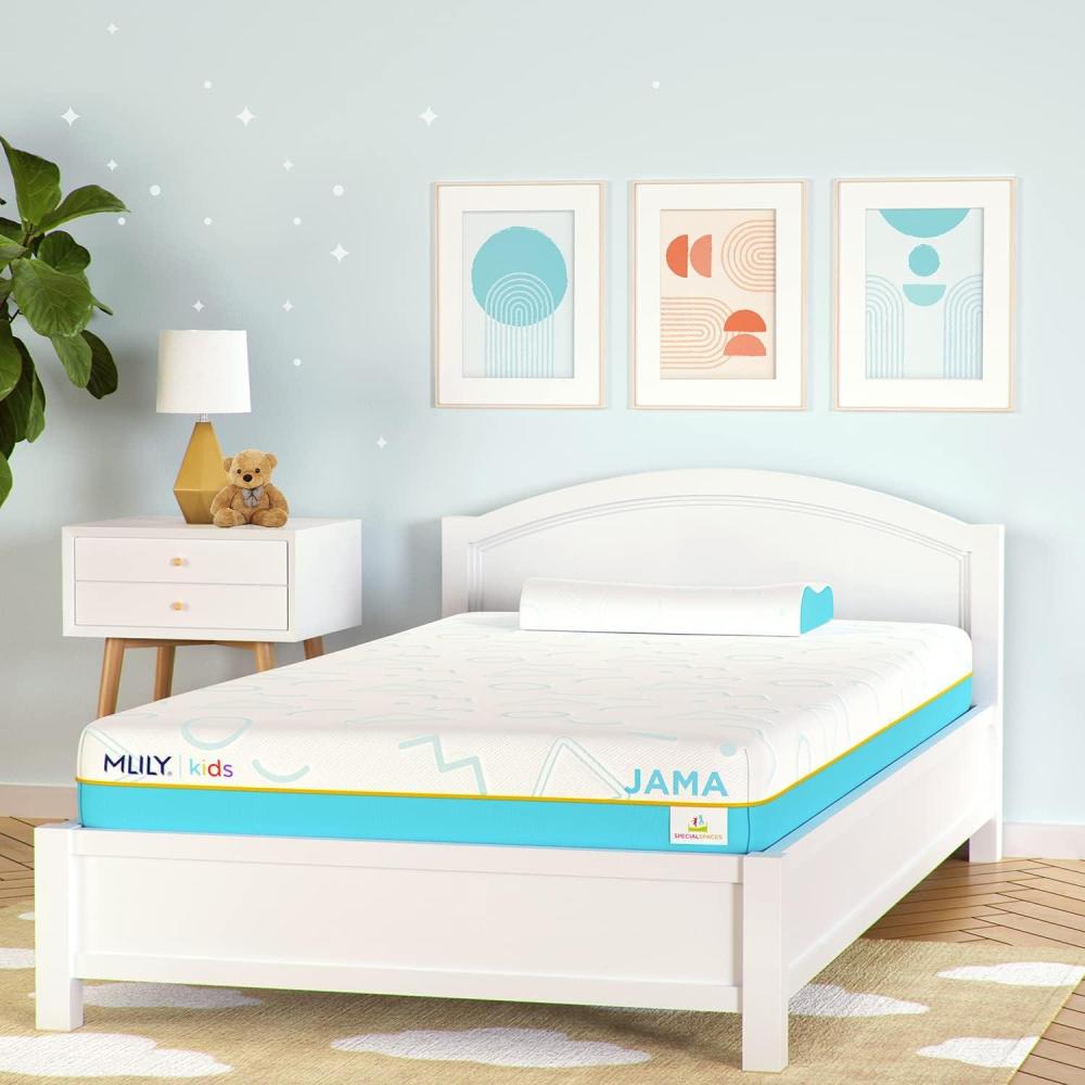 image:imageMLILY 7 Inch Twin Mattress for Kids Memory Foam Bunk Bed Mattress Made in The USA of US Foam and Global Materials CertiPURUS Certified Medium Firm Trundle Blue