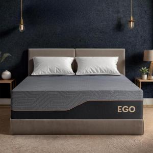 EGOHOME 12 Inch Queen Mattress, Copper Gel Cooling Memory Foam for Back Pain Relief, Therapeutic Bed in a Box, Foam Made in USA, CertiPUR-US Certified, 60x80x12 Black(14″ Copper Gel)