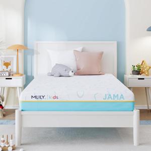 MLILY JAMA 5 Inch Kids Twin Size Mattress, Memory Foam Medium Firm, Made in The USA of US Foam and Global Materials, CertiPUR-US Certified, 75x38x6, Blue(Twin)
